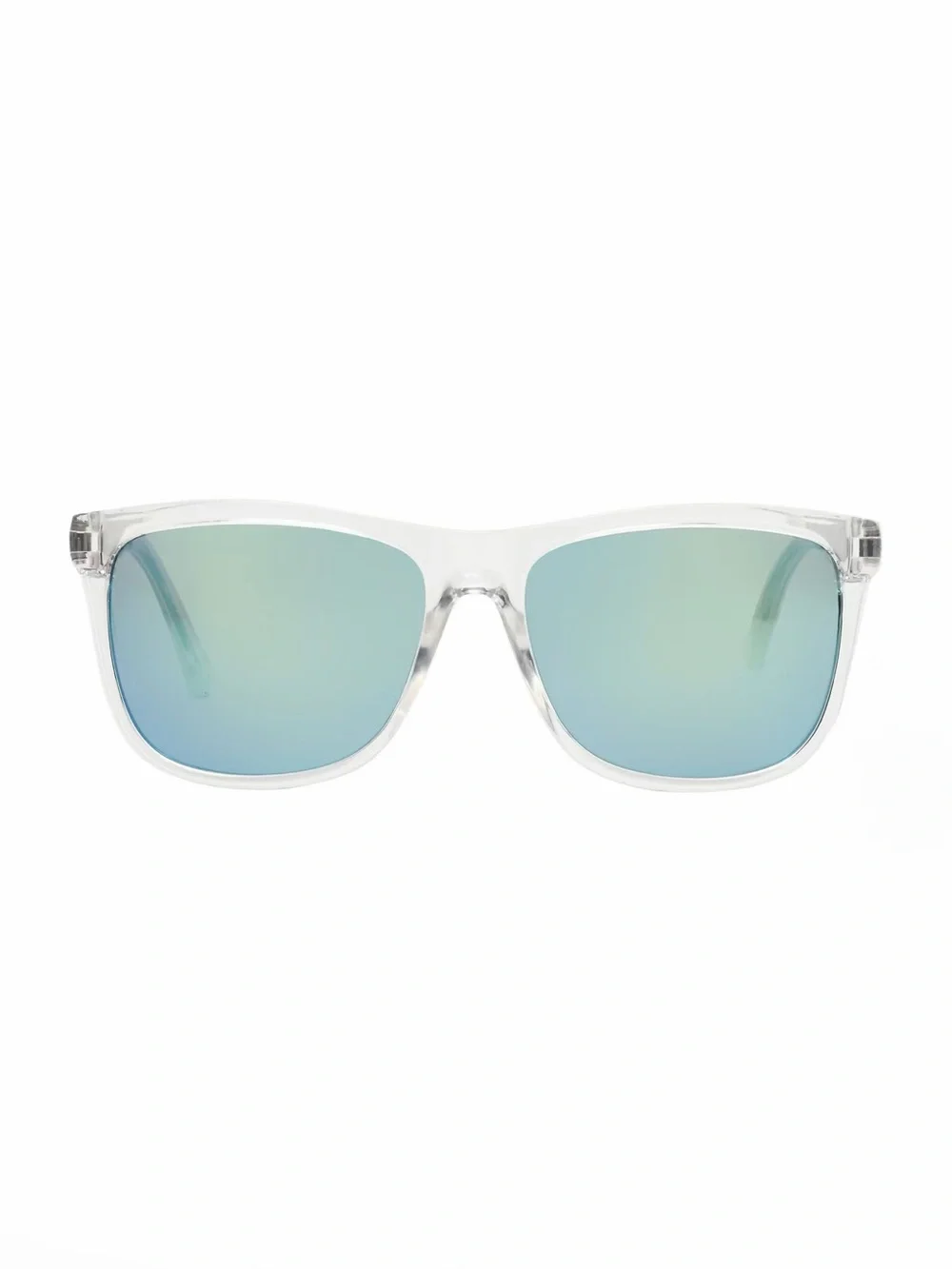 NWOT - Panama Jack Clear Wayfarer Blue Mirror Sunglasses - 100% UV Protection